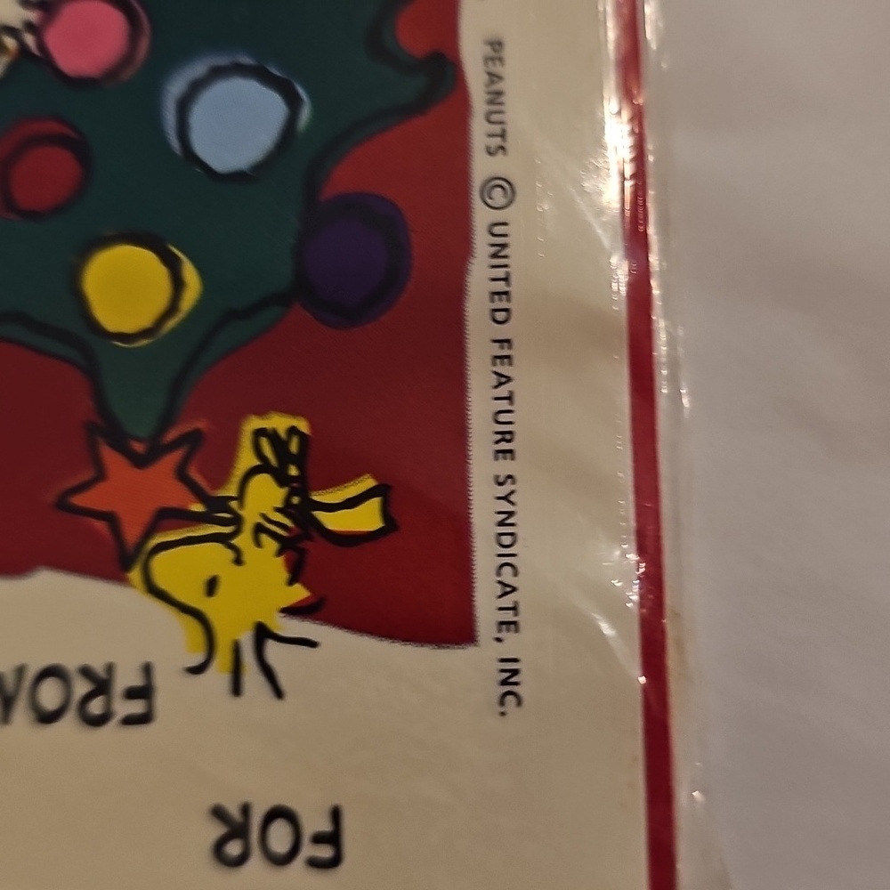 Vintage Peanuts Seals For From Tags Snoopy Woodstock Christmas Winter Holiday - Picture 4 of 9